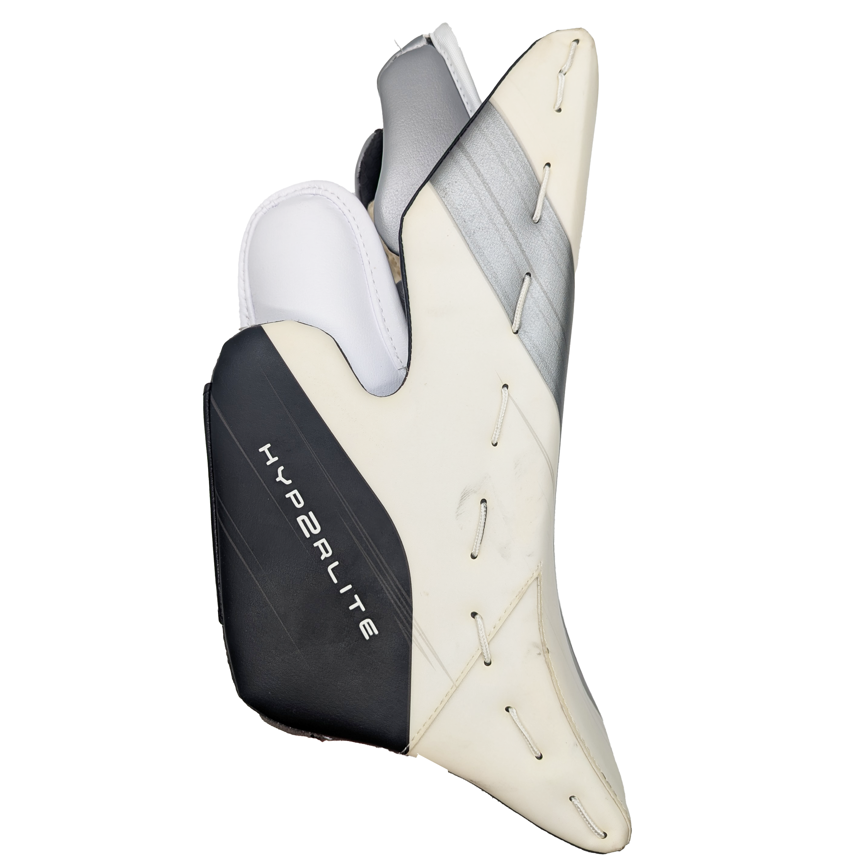 Bauer Vapor Hyperlite 2 - Bloqueur de gardien AHL Pro Stock d'occasion (blanc/noir/argent)